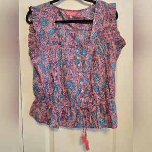 Ladies Lg Sleeveless Simply Southern Top NWOT
